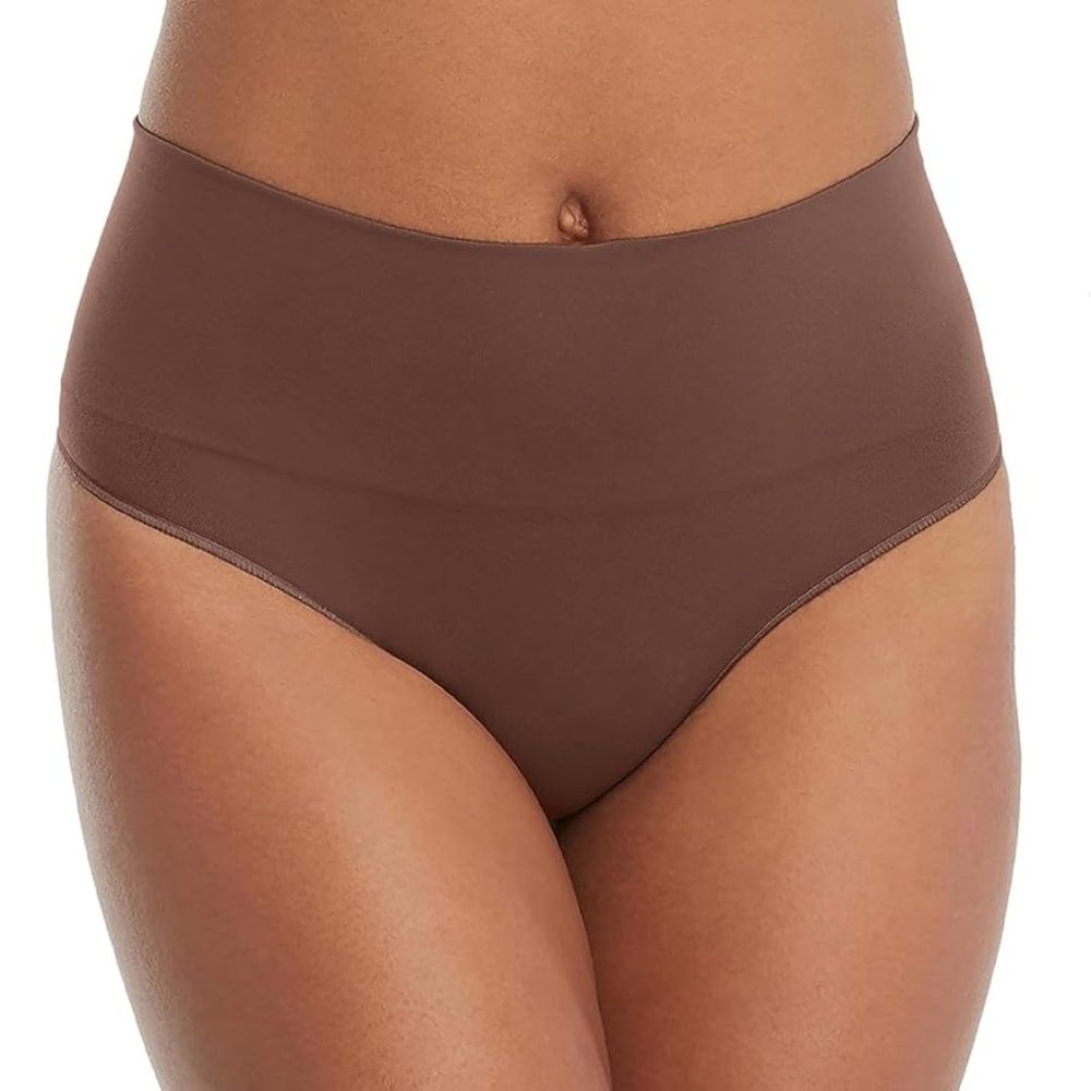 SPANX High-Waist Seamless Briefs in Chocolate Brown